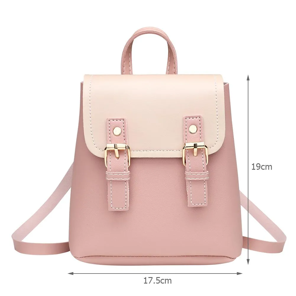 Stylish PU Leather Teen Backpack