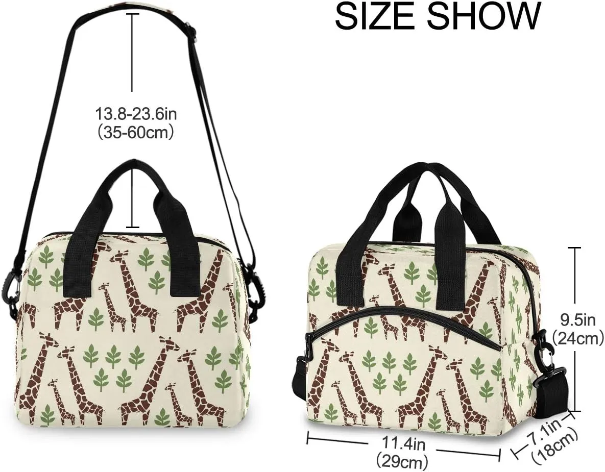 SUABO Giraffes Family Lunch Bag for Women Lunch Bag Tote Bag for Boys Girls Lunch Box Insulated Lunch Container
