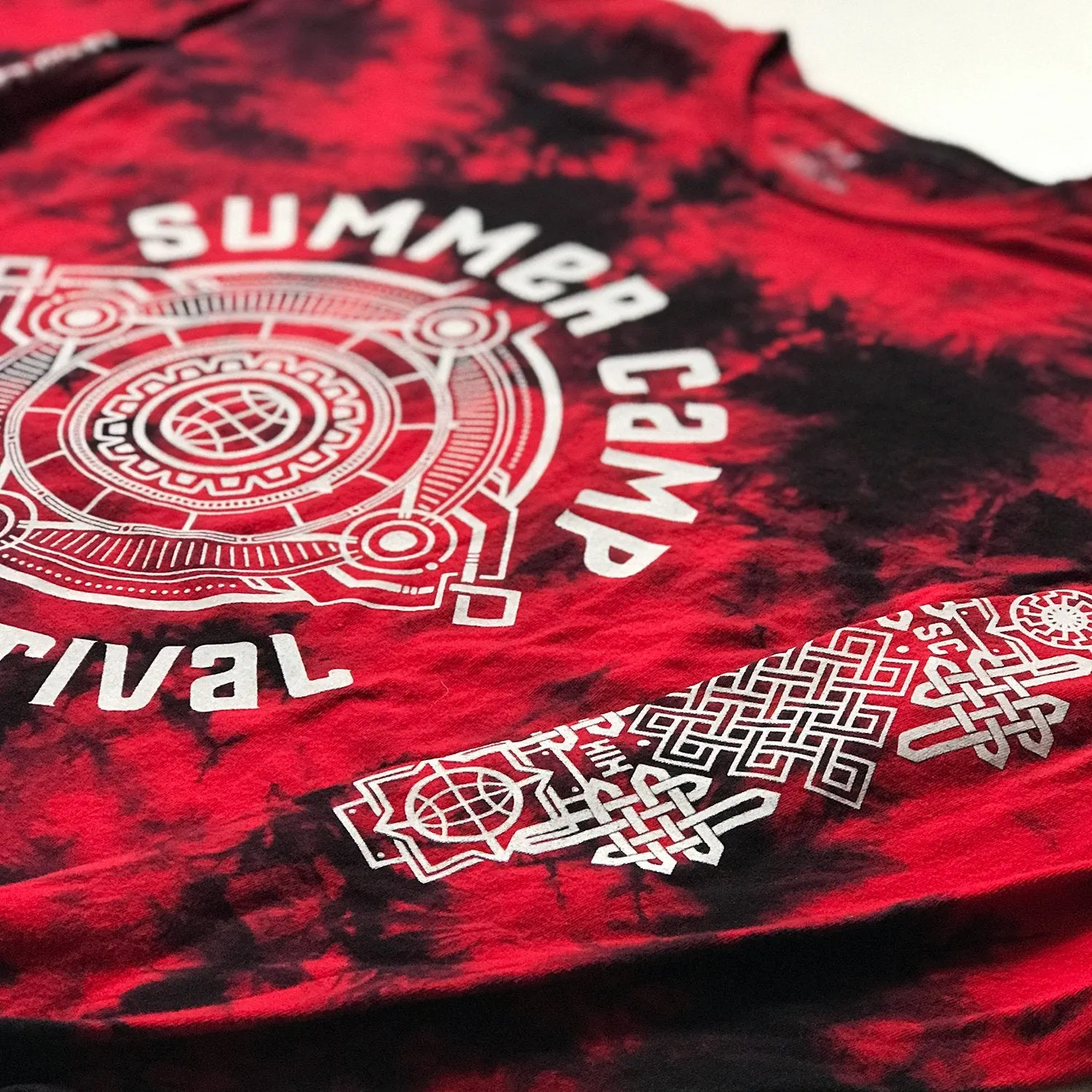 Summer Camp Music Festival - 2019 Official Festival Long Sleeve - Red Cyclone Tie Dye