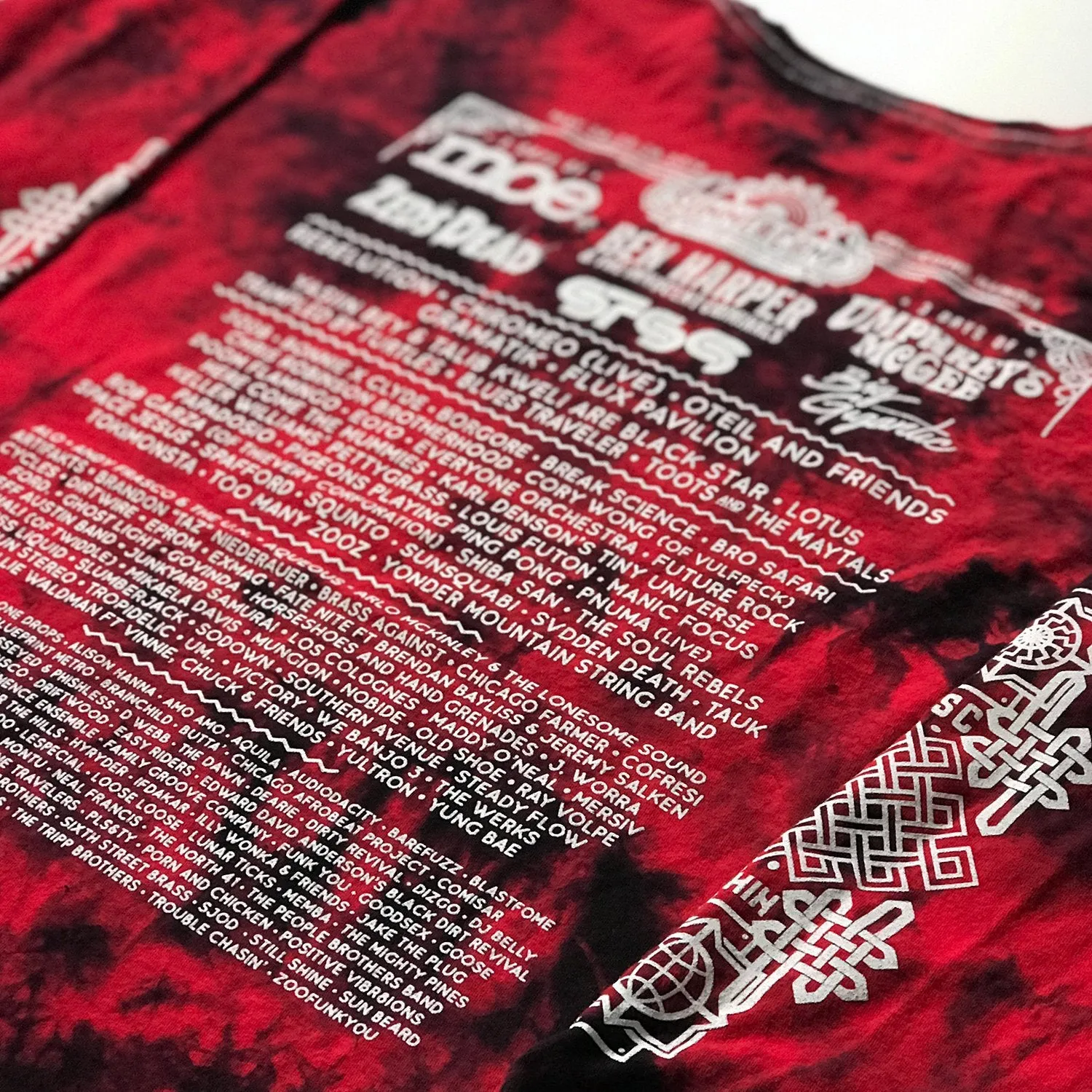 Summer Camp Music Festival - 2019 Official Festival Long Sleeve - Red Cyclone Tie Dye