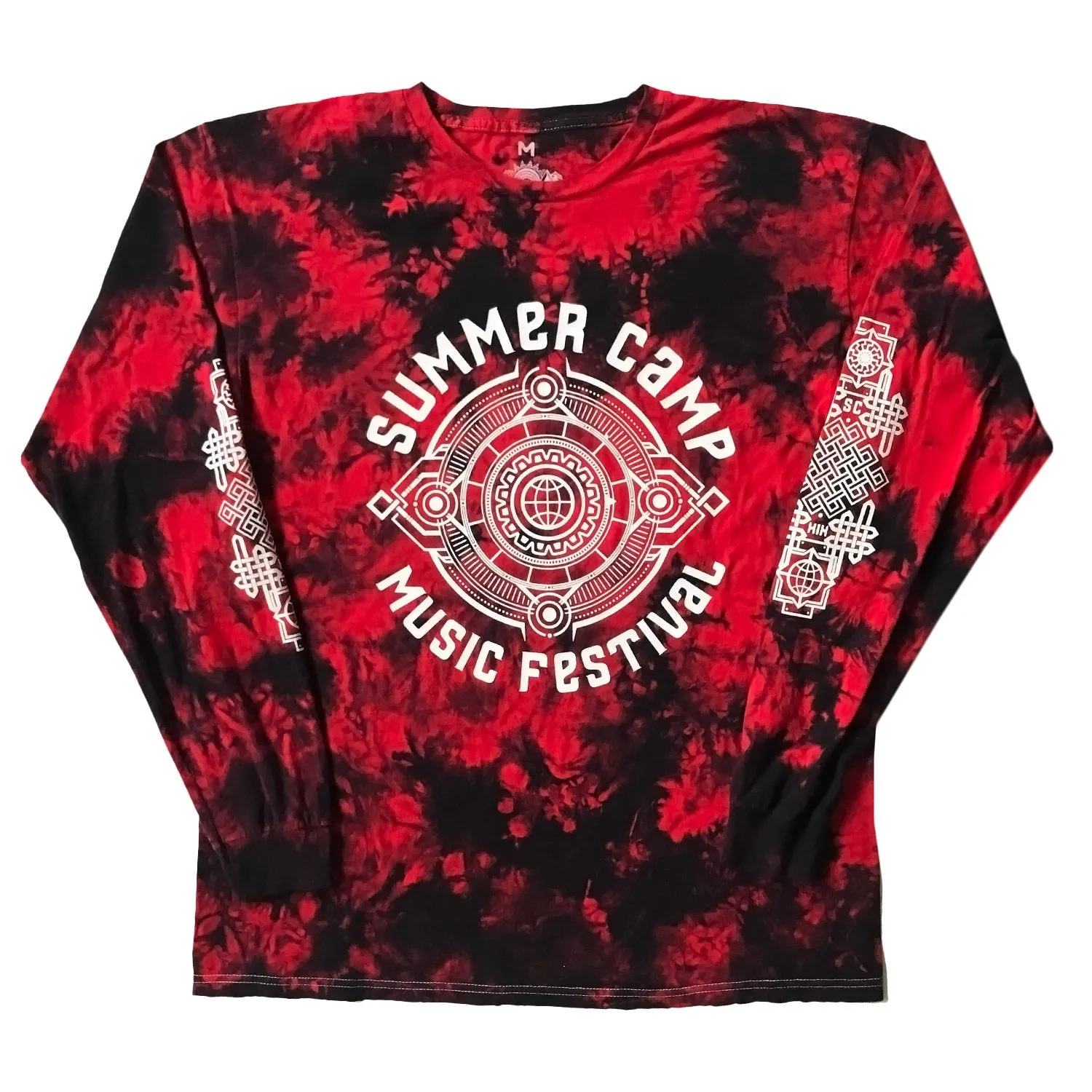 Summer Camp Music Festival - 2019 Official Festival Long Sleeve - Red Cyclone Tie Dye