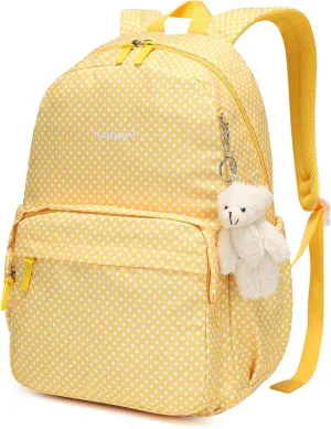 SUN EIGHT Backpack for Girls Kids Backpack Waterproof Large Capacity School Backpacks for Teen for Travel and School (Yellow)