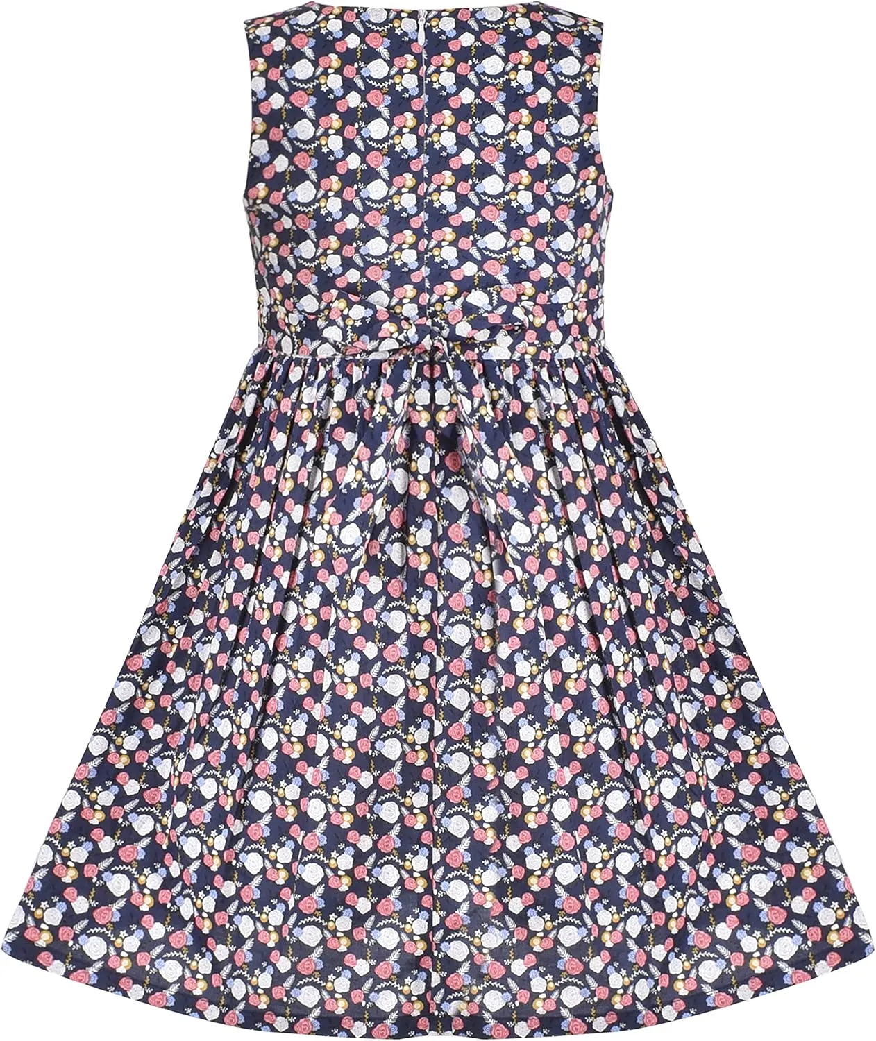 Sunny Fashion Girls Dress Purple Flower Summer Casual Dress Lace Size 6-14