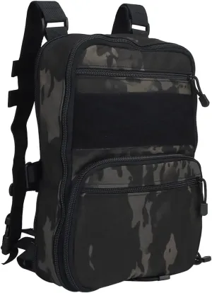 Tactical MOLLE Flatpack D3 Backpack Expansible Hydration Carrier Softback for Chest Rig Airsoft Vest