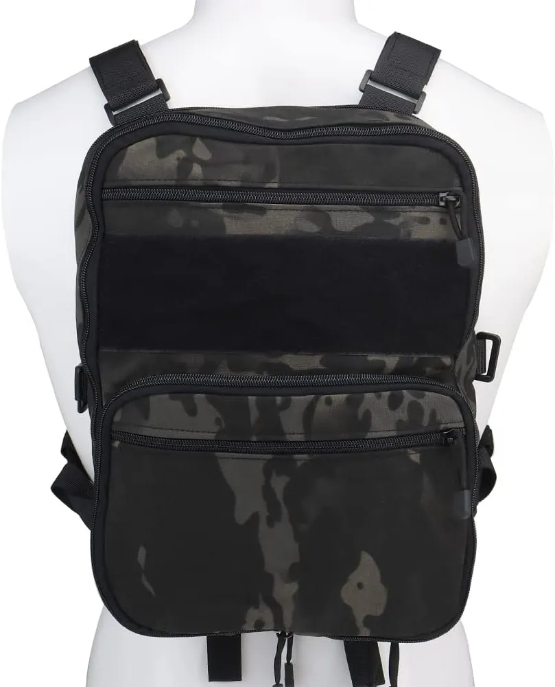 Tactical MOLLE Flatpack D3 Backpack Expansible Hydration Carrier Softback for Chest Rig Airsoft Vest