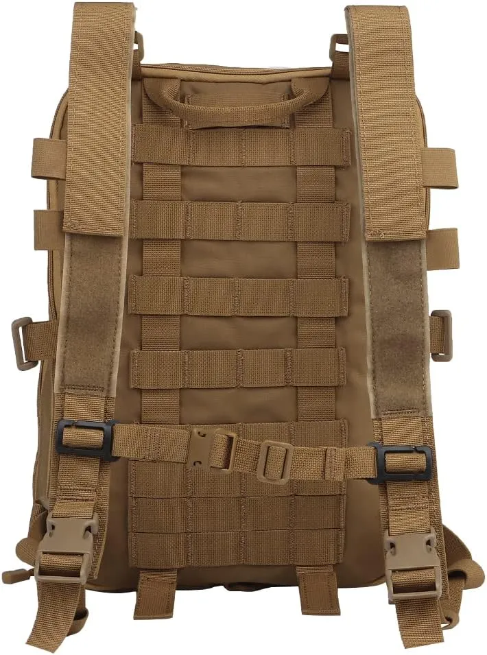 Tactical MOLLE Flatpack D3 Backpack Expansible Hydration Carrier Softback for Chest Rig Airsoft Vest
