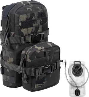 Tactical Small MOLLE Hydration Pack Outdoor Water Bladder Carrier Pack for Vest Backpack