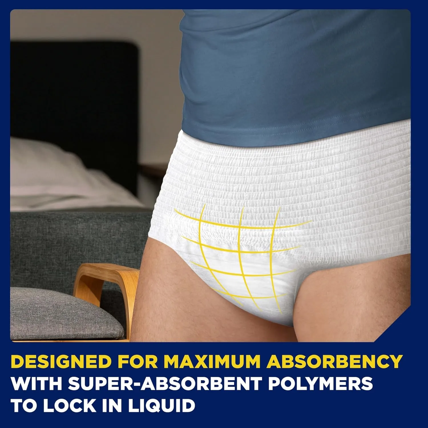 TENA Protective Adult Incontinence Underwear for Men, Maximum, Small/Medium, White, Disposable, 80 Count (New Size Update)