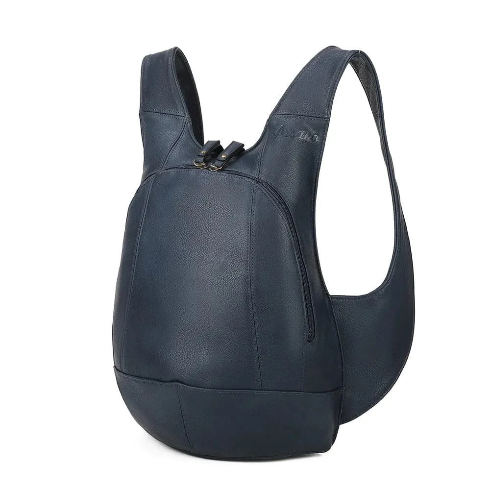 The Original Vegan Leather Backpack | Dark Blue