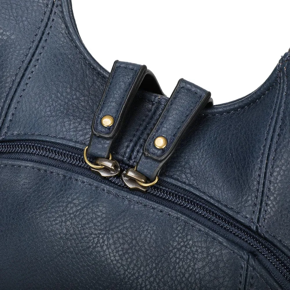 The Original Vegan Leather Backpack | Dark Blue