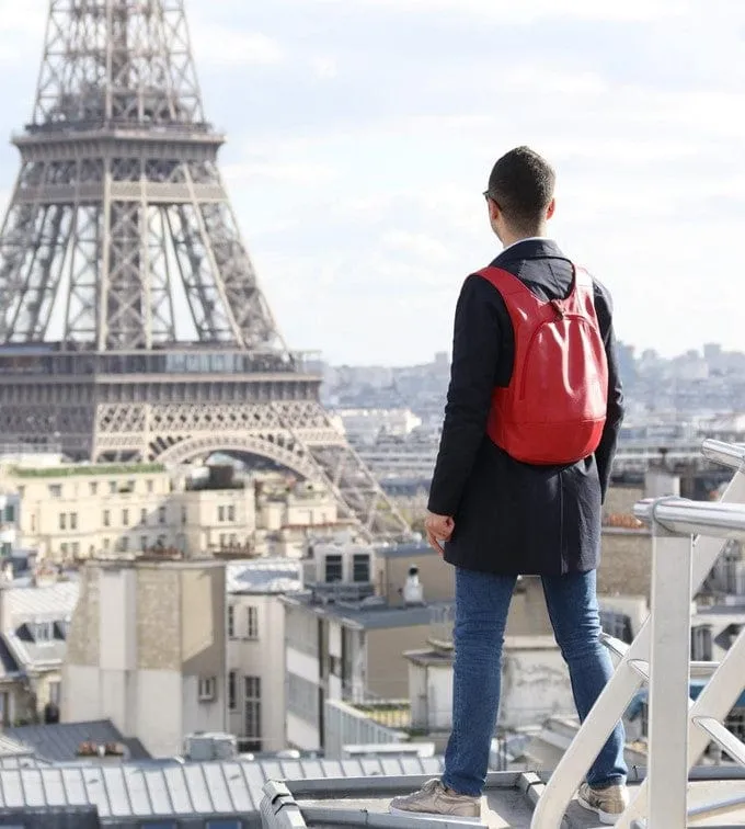 The Original Vegan Leather Backpack | Dark Blue
