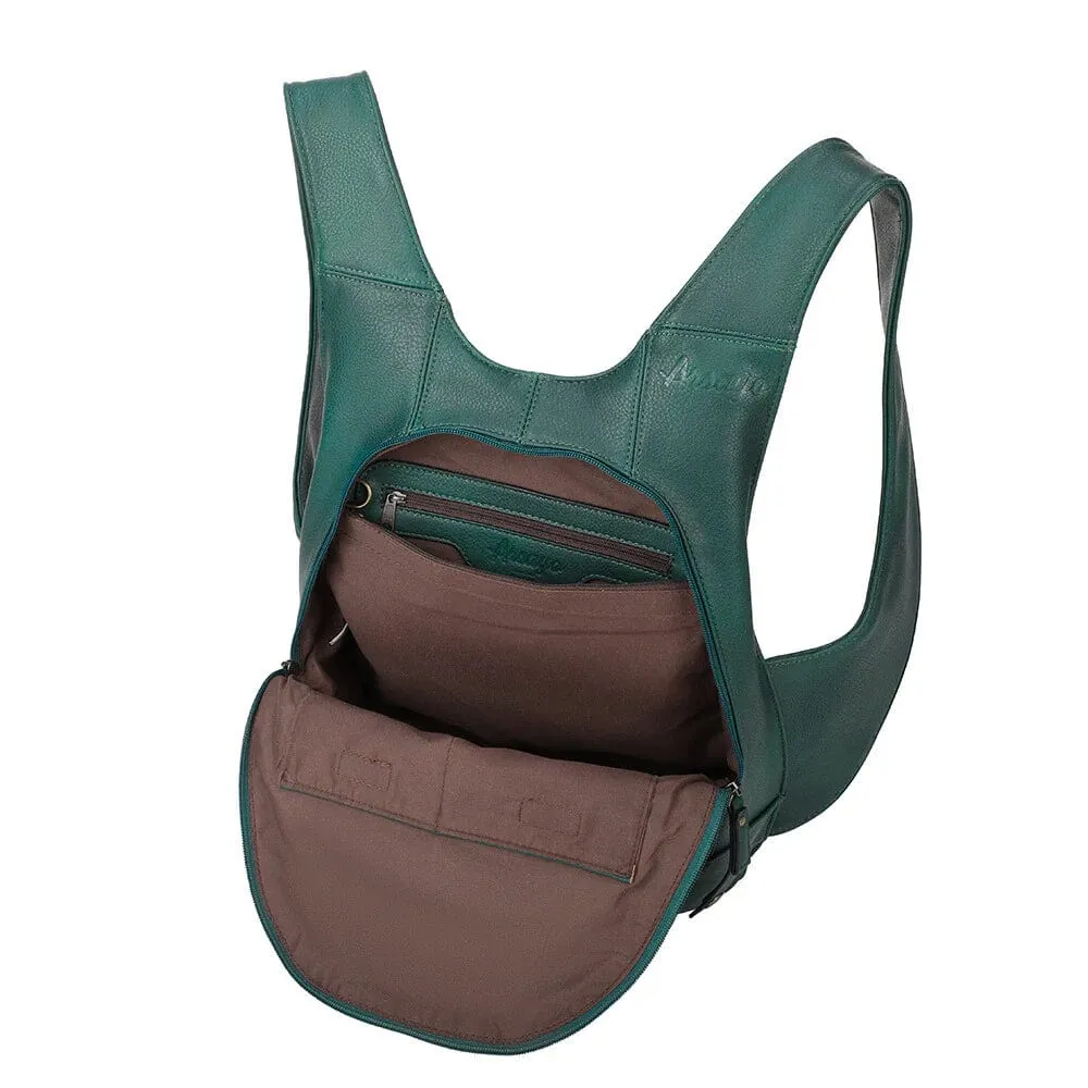 The Original Vegan Leather Backpack | Peacock Blue