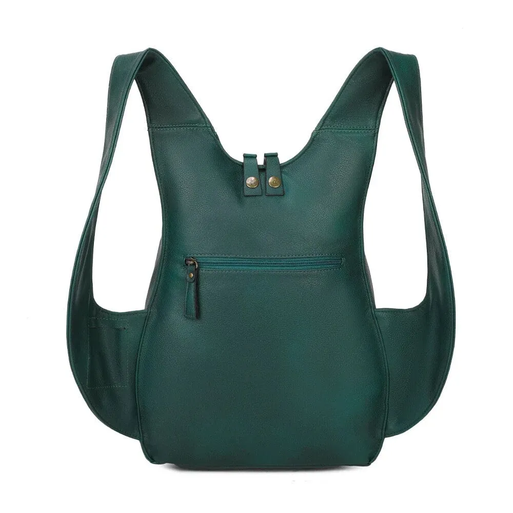 The Original Vegan Leather Backpack | Peacock Blue
