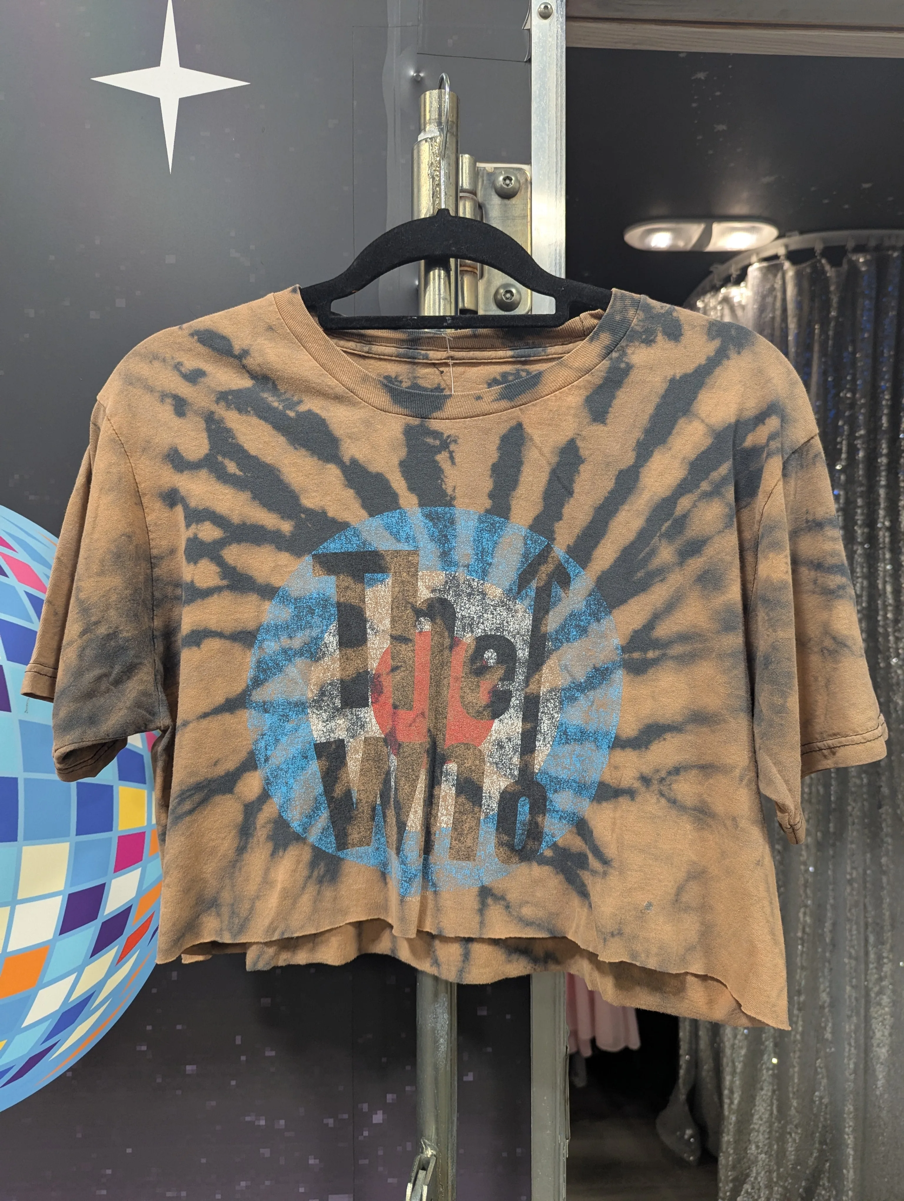 The Who Bleach Dyed Cropped T-Shirt
