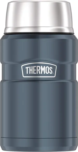 THERMOS Stainless King Vacuum-Insulated Food Jar , 24 Ounce, Slate