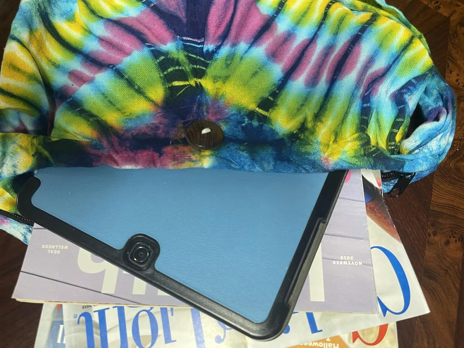 Tie Dye Crossbody Bag – Hippie Hobo Shoulder Purse – Handmade Colorful Artsy Sling Handbag – Medium 33”