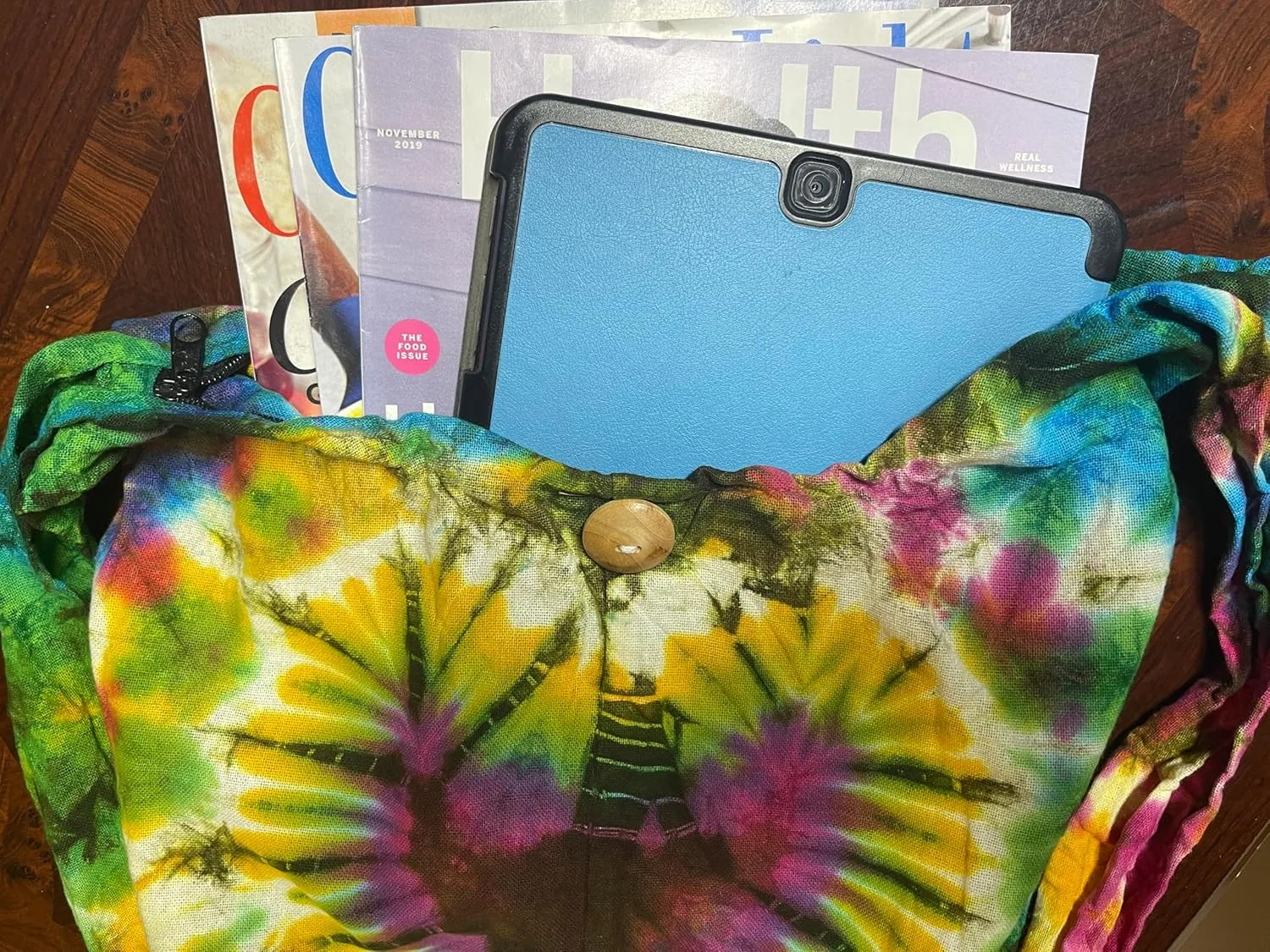 Tie Dye Crossbody Bag – Hippie Hobo Shoulder Purse – Handmade Colorful Artsy Sling Handbag – Medium 33”