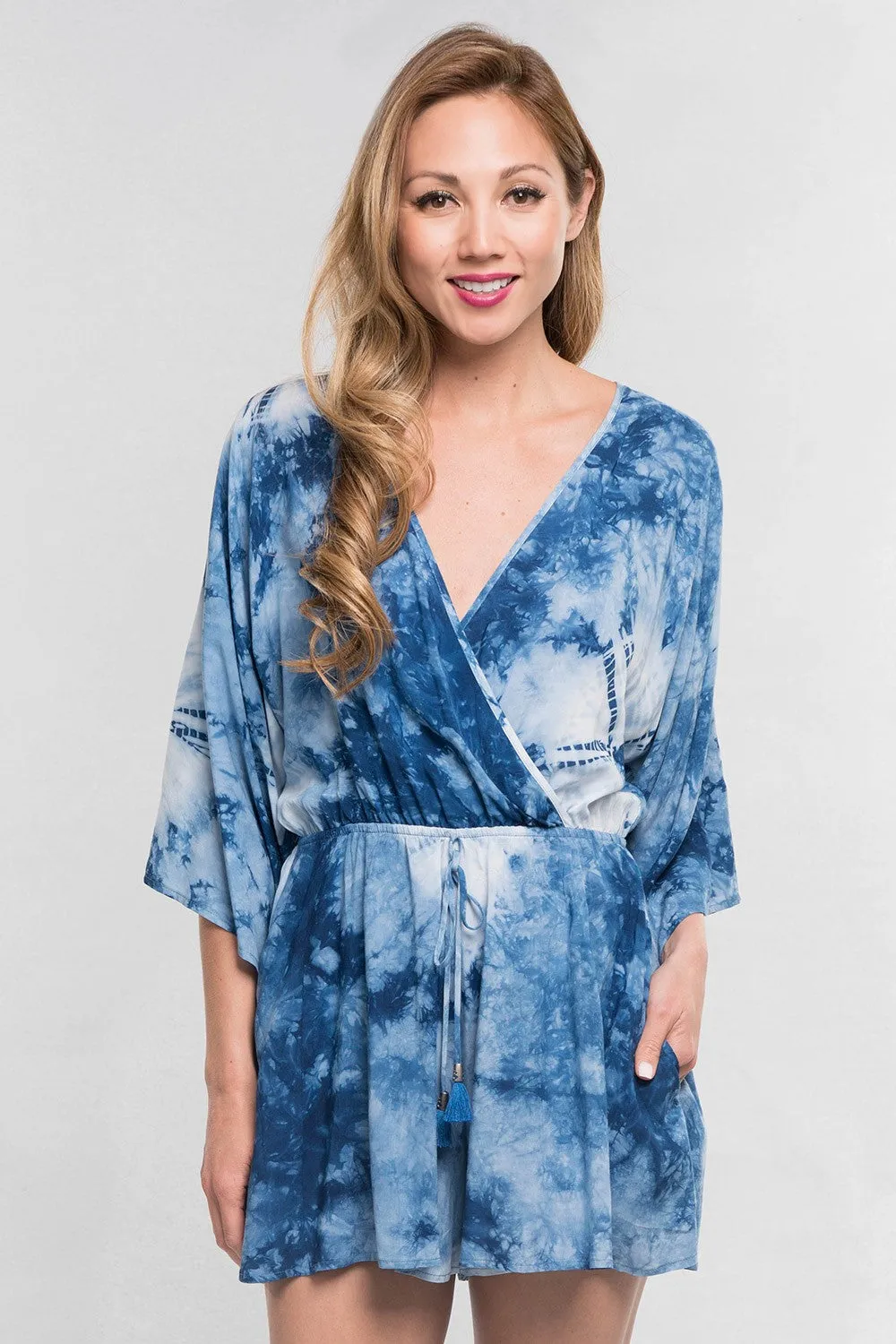 Tie Dye Kimono Romper