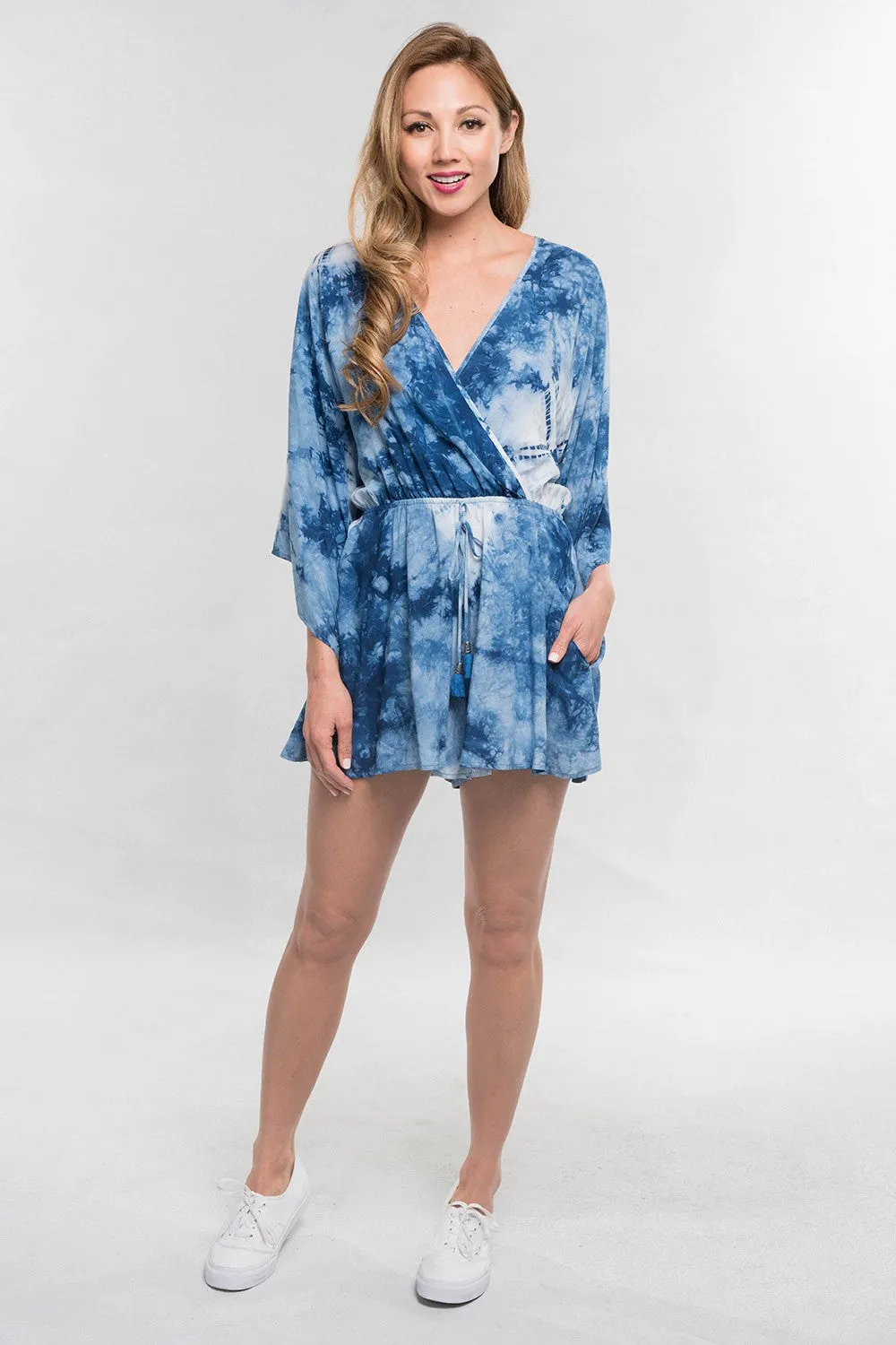 Tie Dye Kimono Romper