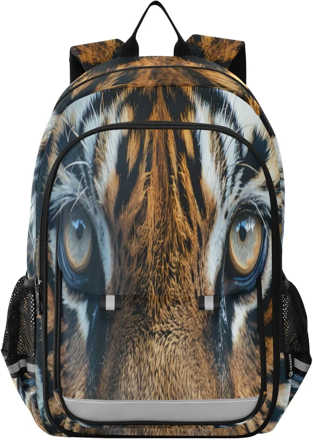 Tiger Close-up Eyes Print Backpack for Boys Middle-School Elementary Bookbags 20325406
