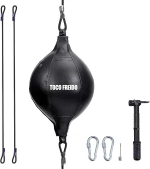 TOCO FREIDO Double End Punching Ball, Speed Bag with Difficulty Levels Boxing Reflex Ball with Headband, Perfect for Reaction, Agility, and Hand Eye Coordination Training