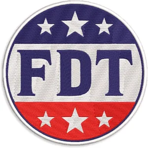 TODOLIA (2Pcs-3 in) FDT Embroidered Patch, Democrat Gift, 2025 Political Democracy Decor Accessories, Sarcastic Republican Embroidery Women's Right LGBT Equality Iron-on Patches for Bag, Clothes