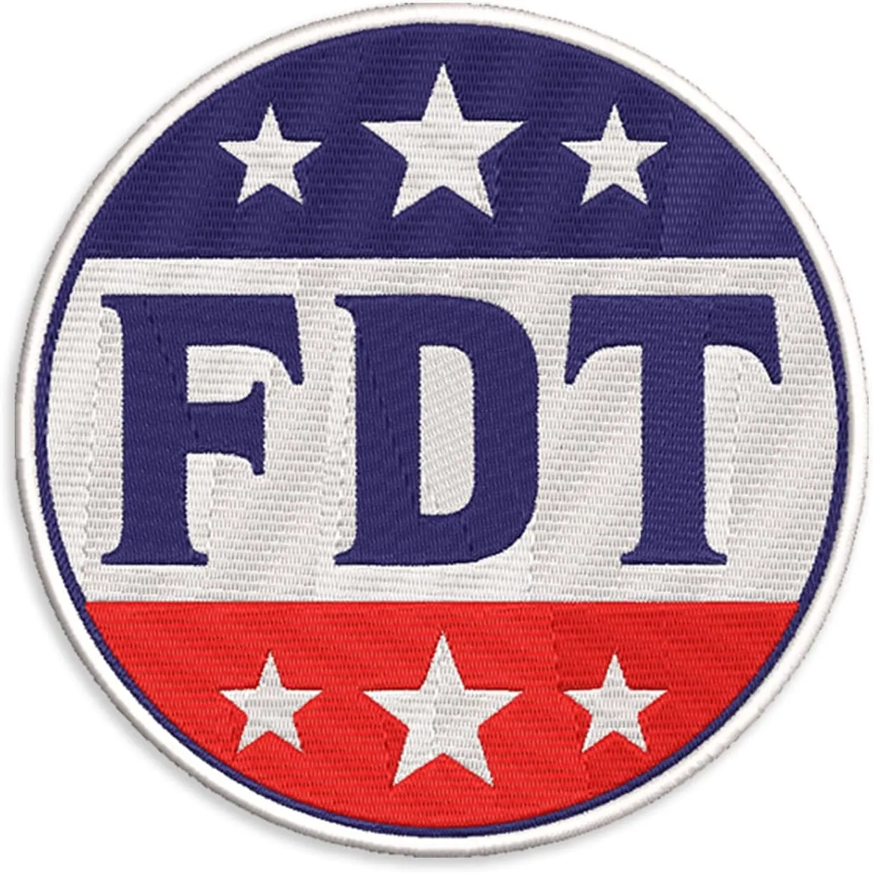 TODOLIA (2Pcs-3 in) FDT Embroidered Patch, Democrat Gift, 2025 Political Democracy Decor Accessories, Sarcastic Republican Embroidery Women's Right LGBT Equality Iron-on Patches for Bag, Clothes