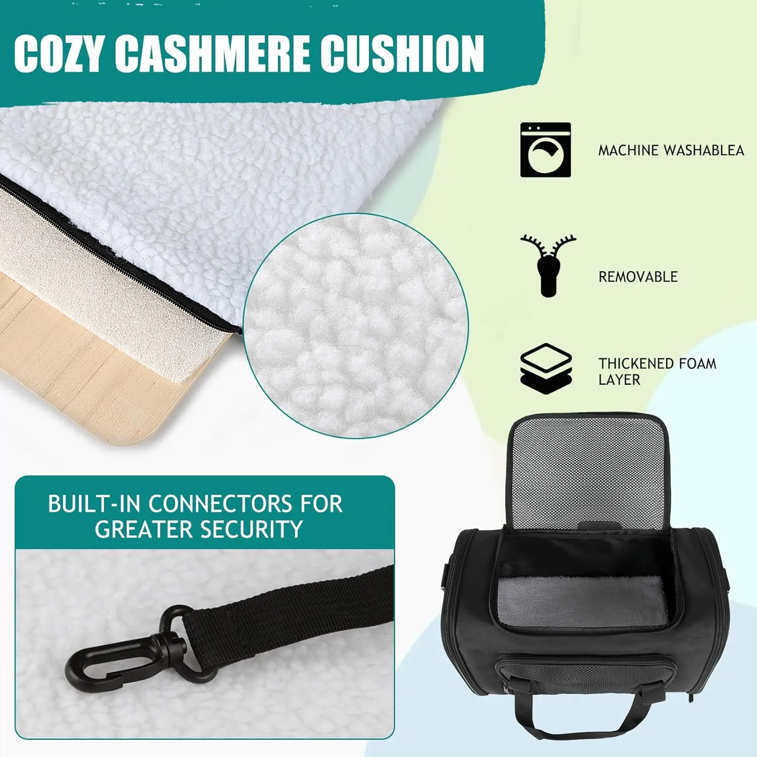 Top tasta Dog Cat Carrier Pet Carriers for Small Medium Large Cats Dogs Carrier Under 25 Lbs Soft Sided Small Puppy Dog Carrier Portable Foldable Dog Cat Travel Carrier （Black 20 * 13 * 13）