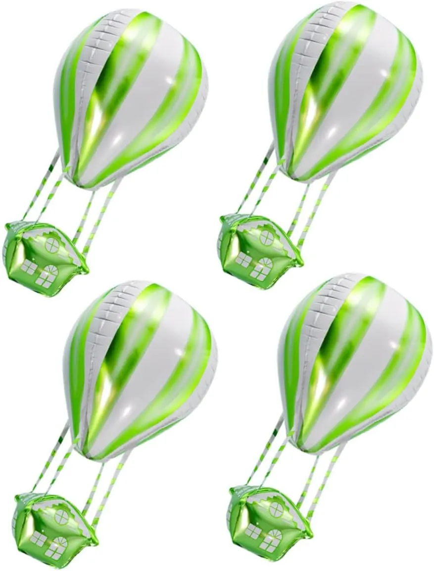 Totority 3sets Hot Air Foil Balloon Decorations Aluminum Film Balloons Boys and Girls Birthday Party Bulk 4pcs*3