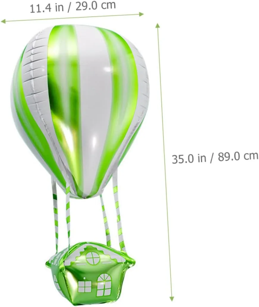 Totority 3sets Hot Air Foil Balloon Decorations Aluminum Film Balloons Boys and Girls Birthday Party Bulk 4pcs*3
