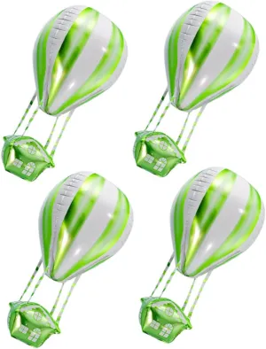 Totority 3sets Hot Air Foil Balloon Decorations Aluminum Film Balloons Boys and Girls Birthday Party Bulk 4pcs*3