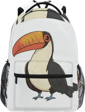 Toucan Backpack 3rd 4th 5th Grade School Bookbag Travel Laptop Daypack Bag Purse for Boys Girls Teens