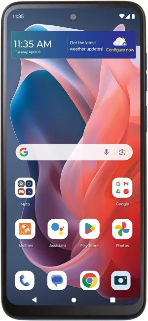 Tracfone | Motorola Moto g Play 2024 | Locked | 64GB | 5000mAh Battery | 50MP Quad Pixel Camera | 6.5-in. HD  90Hz Display | Sapphire Blue