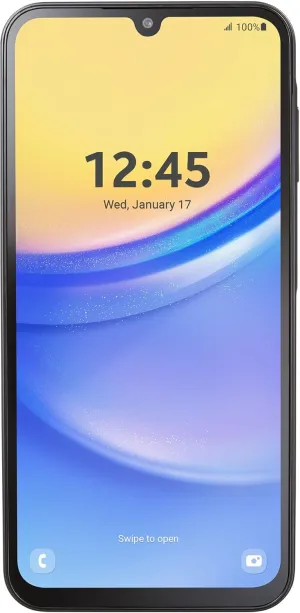 Tracfone | Samsung Galaxy A15 5G | Locked | 128GB | 5000mAh Battery | 50MP Main Camera| 6.5-in. AMOLED Display | Black