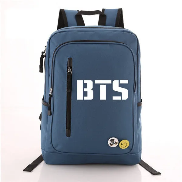 Travel  BTS Canvas Bags Casual Backpack Artistic flair Global reach