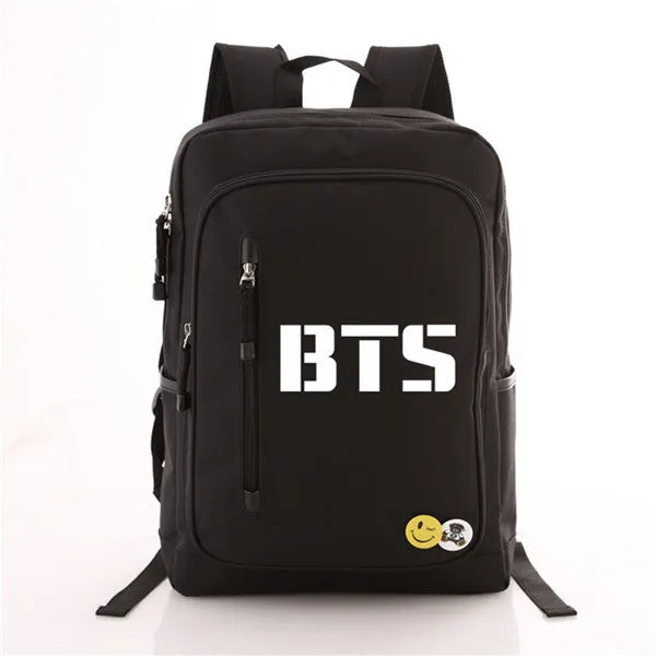 Travel  BTS Canvas Bags Casual Backpack Artistic flair Global reach
