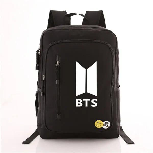 Travel  BTS Canvas Bags Casual Backpack Artistic flair Global reach
