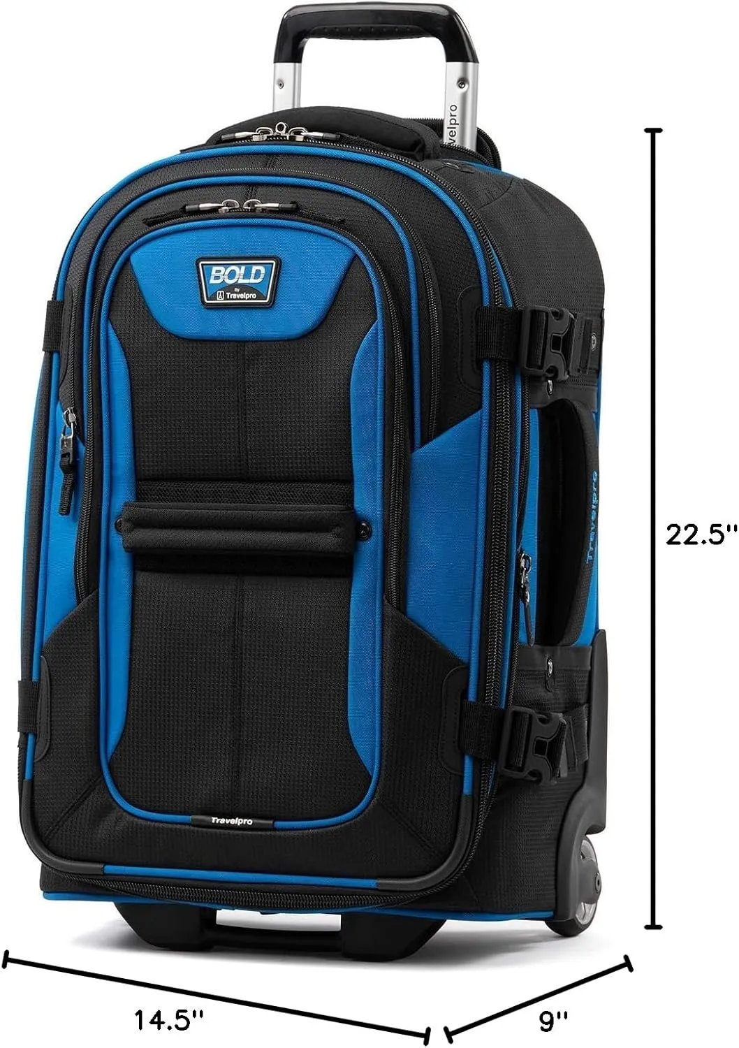Travelpro Bold Softside Expandable Carry on Rollaboard Luggage, Carry on 22-Inch, Blue/Black