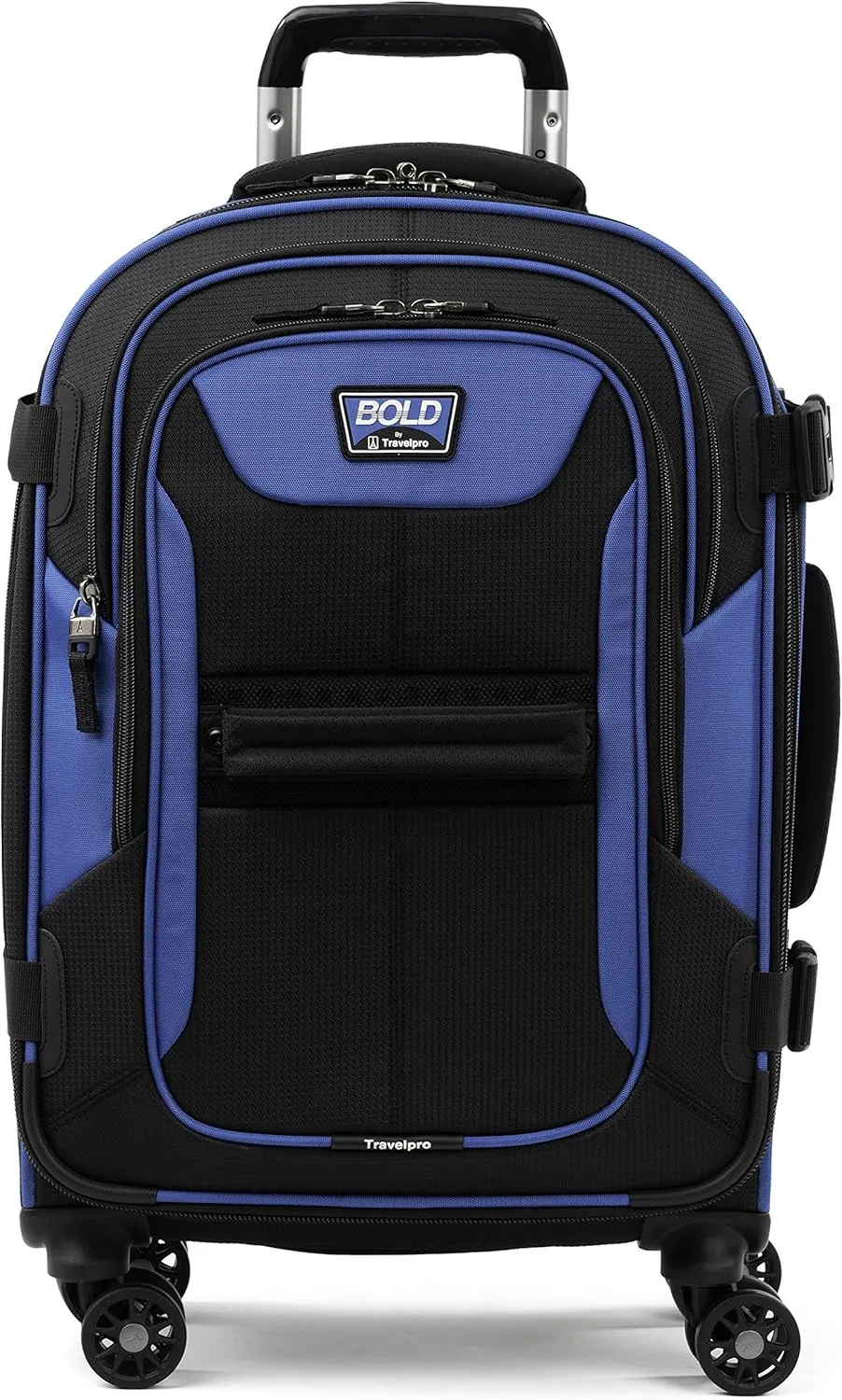 Travelpro Bold Softside Expandable Carry on Spinner Luggage, Carry on 21-Inch, Blue/Black