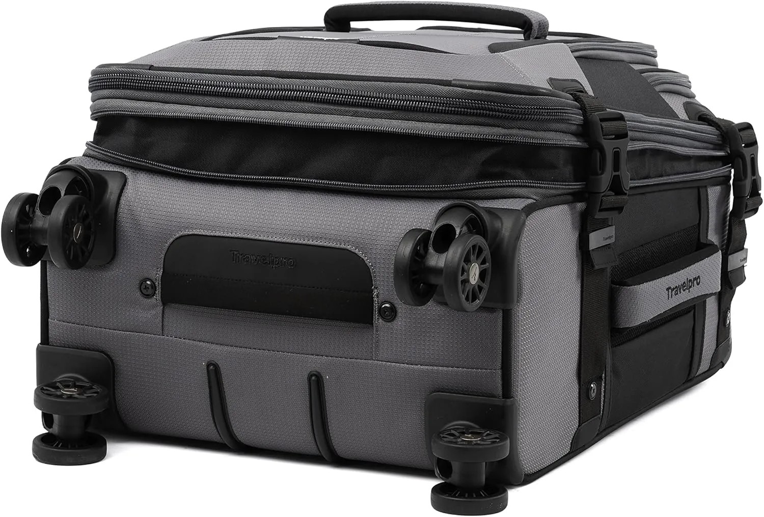 Travelpro Bold Softside Expandable Carry on Spinner Luggage, Carry on 21-Inch, Grey/Black