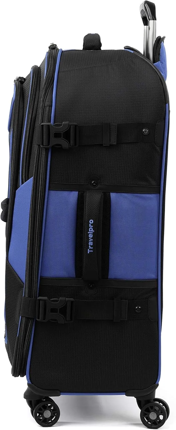 Travelpro Bold Softside Expandable Check in Spinner Luggage, Check in 26-Inch, Blue/Black