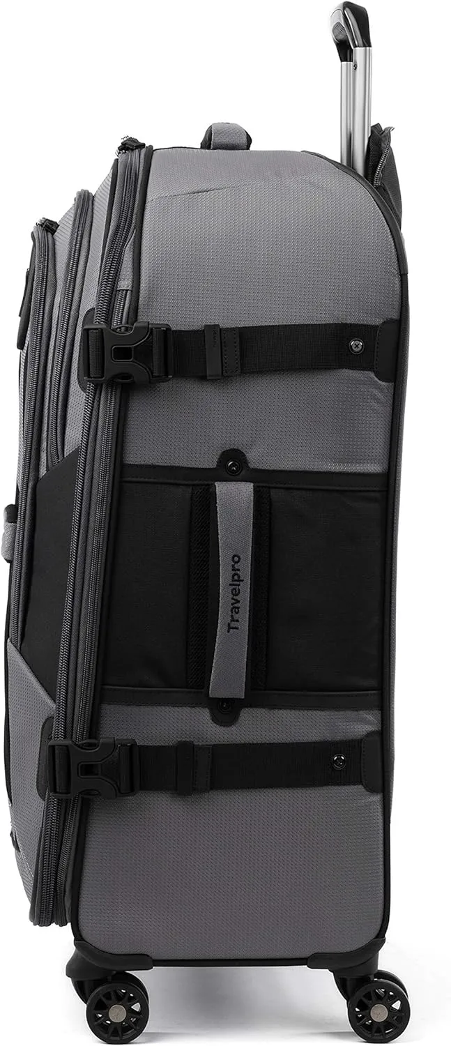 Travelpro Bold Softside Expandable Check in Spinner Luggage, Check in 26-Inch, Grey/Black