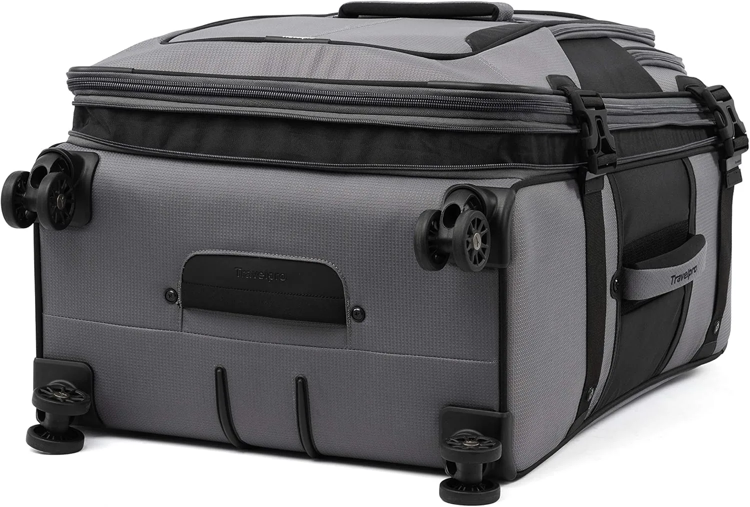 Travelpro Bold Softside Expandable Check in Spinner Luggage, Check in 26-Inch, Grey/Black