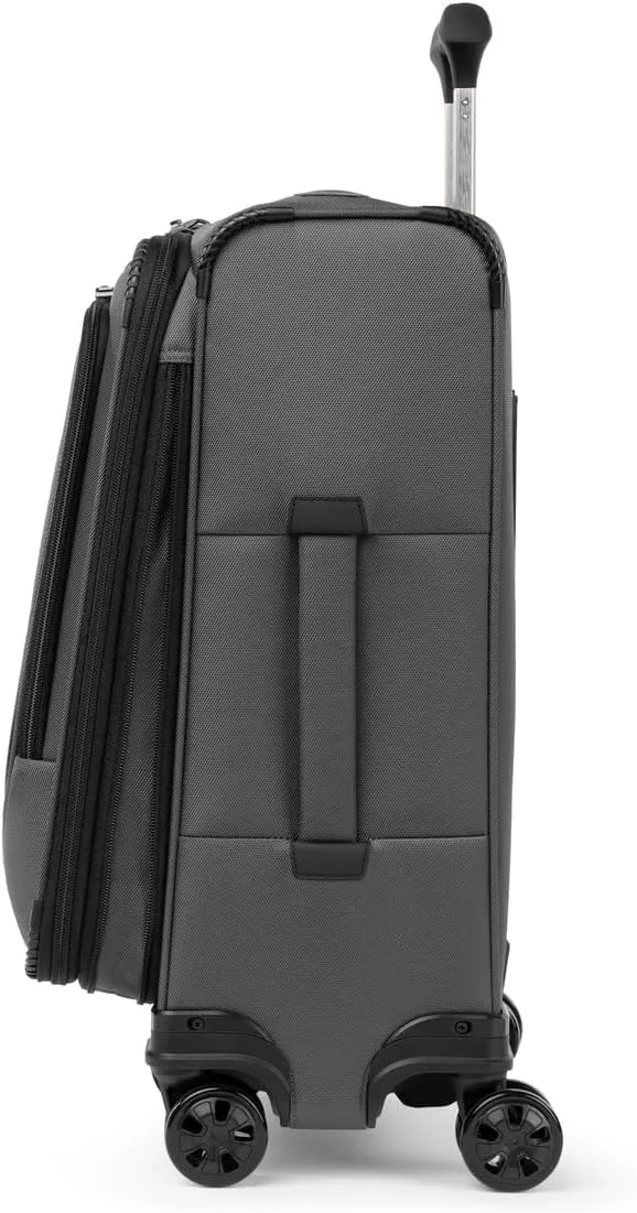 Travelpro Crew Classic Lightweight Softside Expandable Carry on Luggage, 8 Wheel Spinner Suitcase, Men and Women, Carry On 21-Inch, Titanium Grey