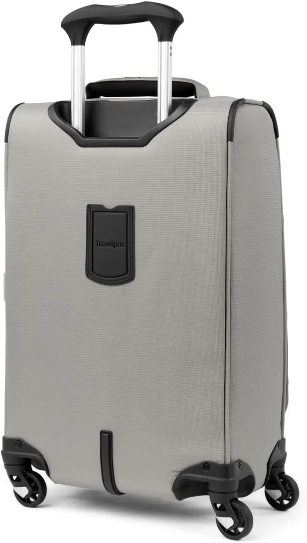 Travelpro Maxlite 5 Softside Expandable Carry on Luggage with 4 Spinner Wheels, Lightweight Suitcase, Men and Women, Champagne, Carry On 21-Inch