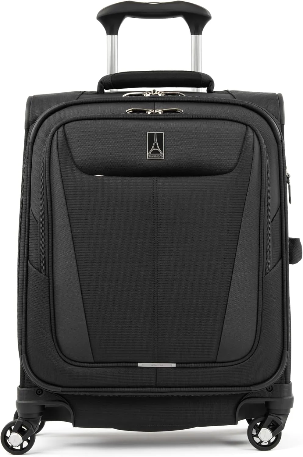 Travelpro Maxlite 5 Softside Expandable Carry on Luggage with 4 Spinner Wheels, Lightweight Suitcase, Men and Women, International, Black, Carry on 19-Inch