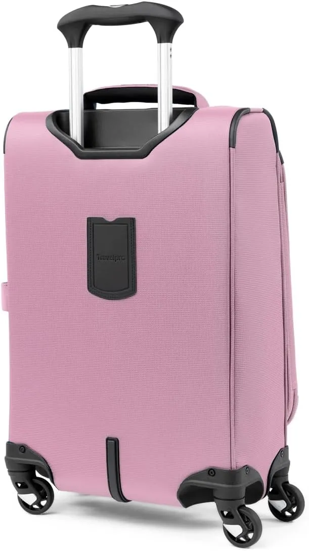 Travelpro Maxlite 5 Softside Expandable Carry on Luggage with 4 Spinner Wheels, Lightweight Suitcase, Men and Women, Orchid Pink Purple, Compact Carry on 20-Inch