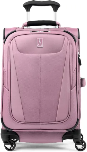 Travelpro Maxlite 5 Softside Expandable Carry on Luggage with 4 Spinner Wheels, Lightweight Suitcase, Men and Women, Orchid Pink Purple, Compact Carry on 20-Inch