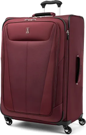 Travelpro Maxlite 5 Softside Expandable Checked Luggage with 4 Spinner Wheels, Lightweight Suitcase, Men and Women, Burgundy, Checked Large 29-Inch