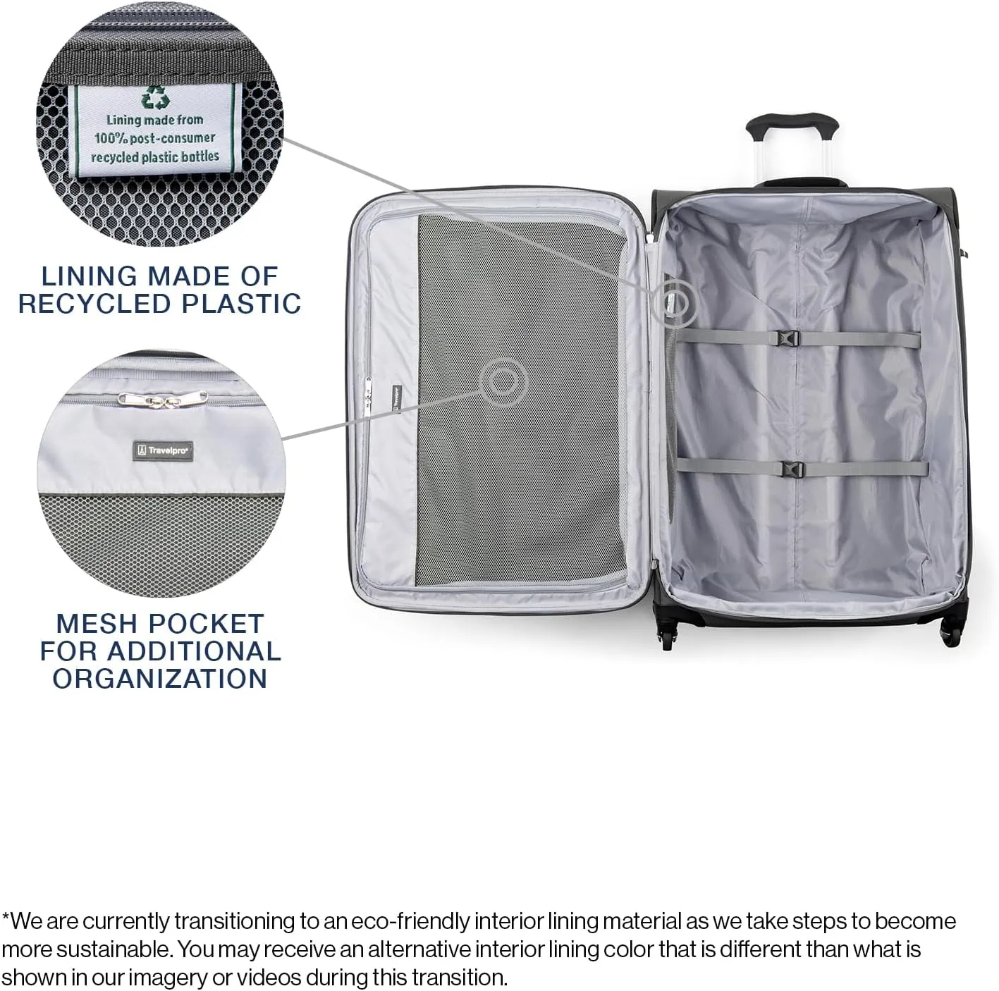 Travelpro Maxlite 5 Softside Expandable Checked Luggage with 4 Spinner Wheels, Lightweight Suitcase, Men and Women, Shadow Grey, Checked Large 29-Inch